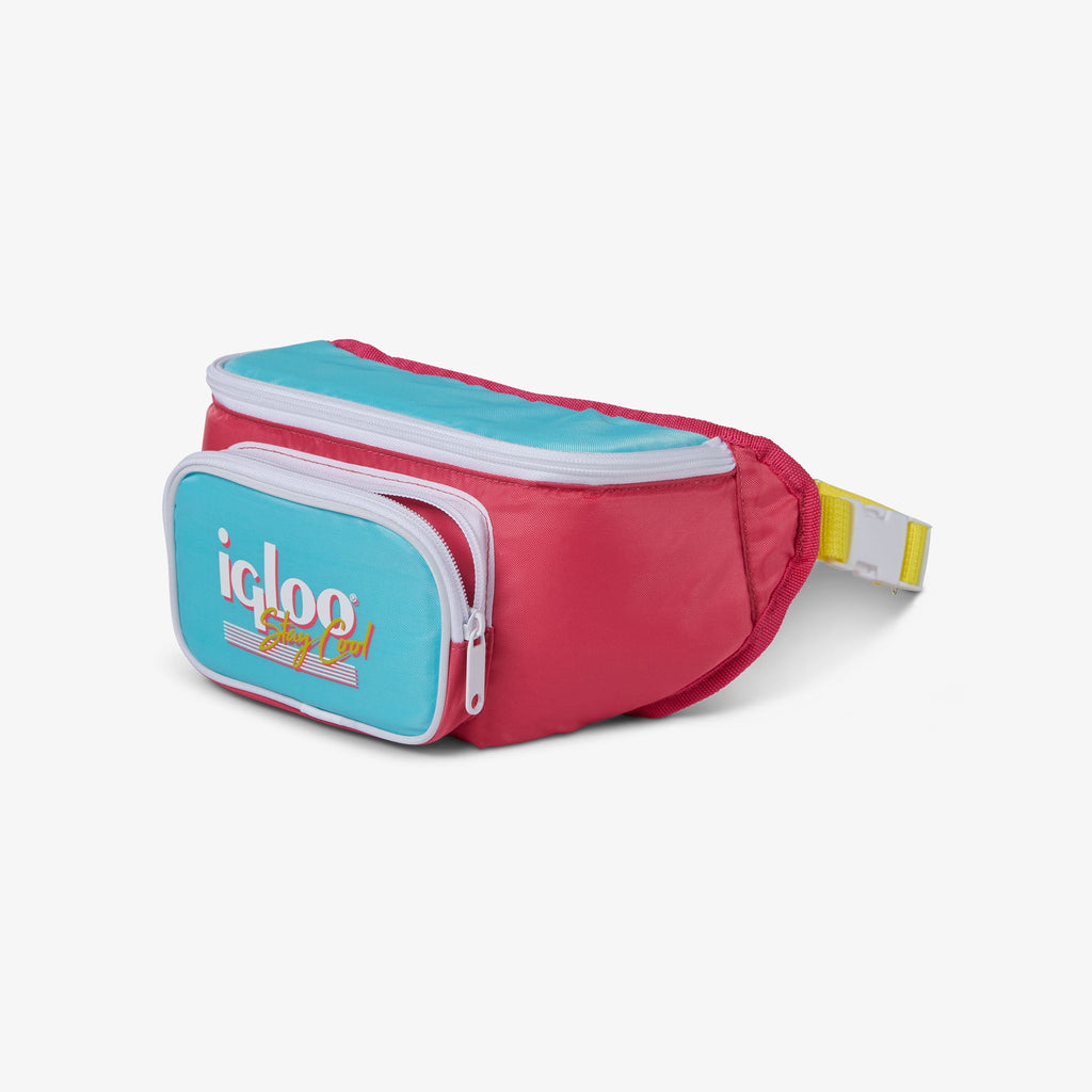 3 Can Capacity Retro Fanny Pack Cooler Bag, Lilac Purple