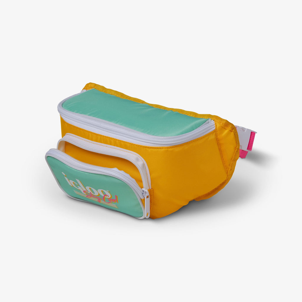 3 Can Capacity Retro Fanny Pack Cooler Bag, Lilac Purple
