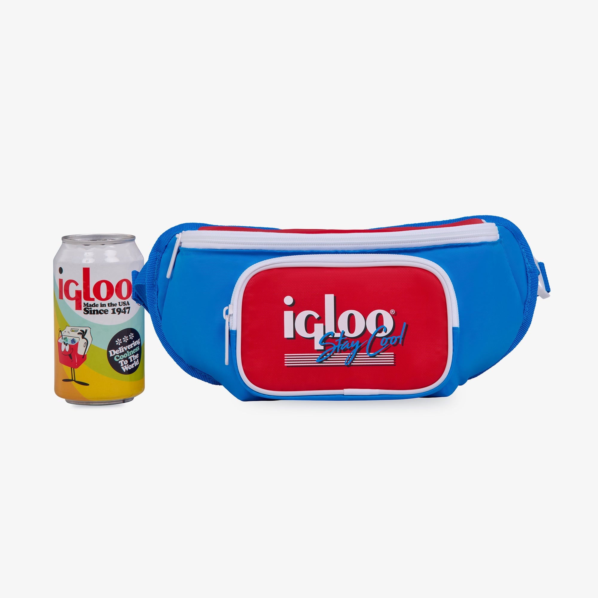 3 Can Capacity Retro Fanny Pack Cooler Bag, Lilac Purple
