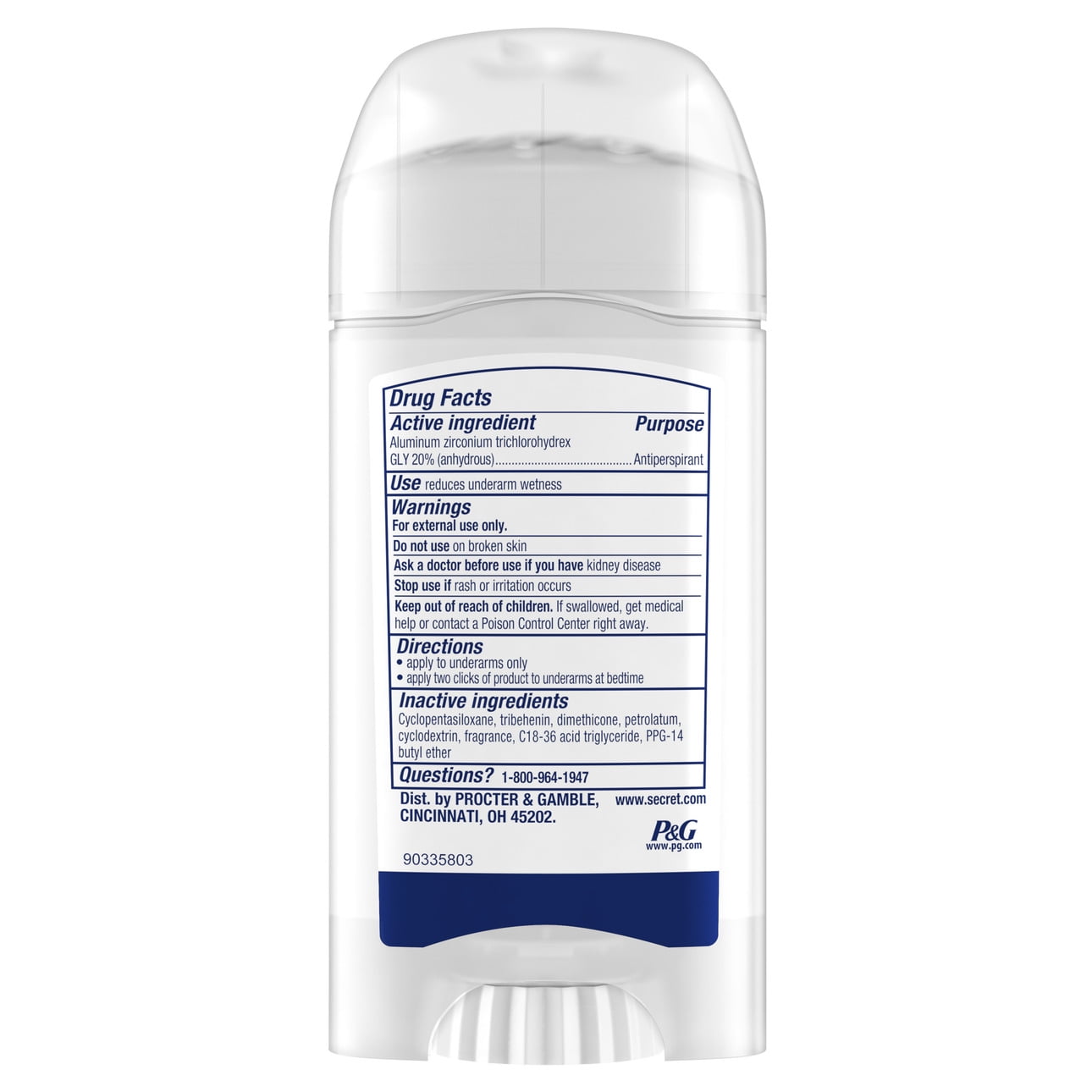 Clinical Antiperspirant Deodorant for Women, 100HR Sweat &amp; Odor Protection, Hyaluronic Acid, Soft Solid, Light&amp;Fresh, 2.6 oz