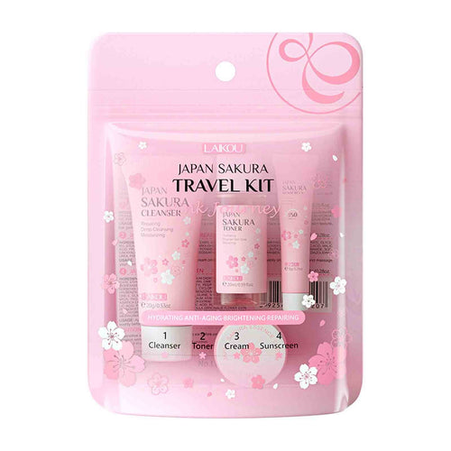 and Nourish Set, Travel Set 4-piece Facial Care Moisturizing Face Cream Essence Lotion Facial Cleanser, Moisture Skin Barrier, Nourishes Deeply, Gifts for Wife Girlfriend
