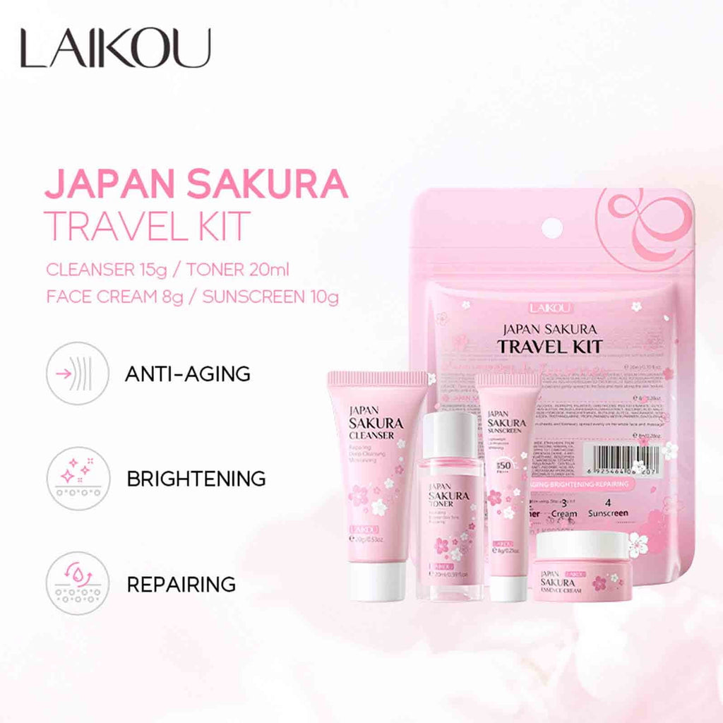 and Nourish Set, Travel Set 4-piece Facial Care Moisturizing Face Cream Essence Lotion Facial Cleanser, Moisture Skin Barrier, Nourishes Deeply, Gifts for Wife Girlfriend