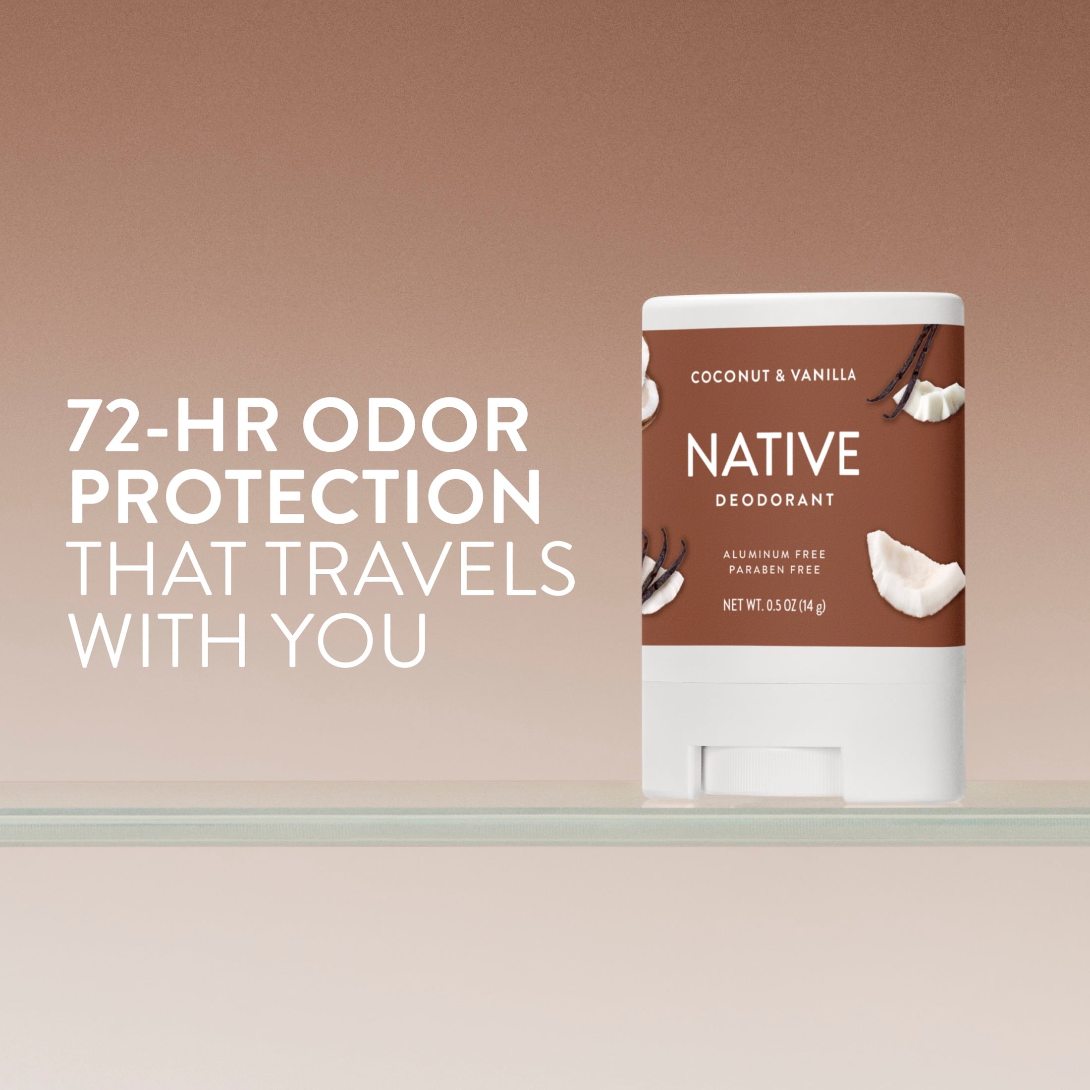 Deodorant Mini, Coconut &amp; Vanilla, 0.5oz