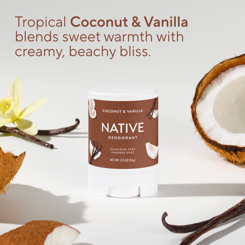 Deodorant Mini, Coconut &amp; Vanilla, 0.5oz