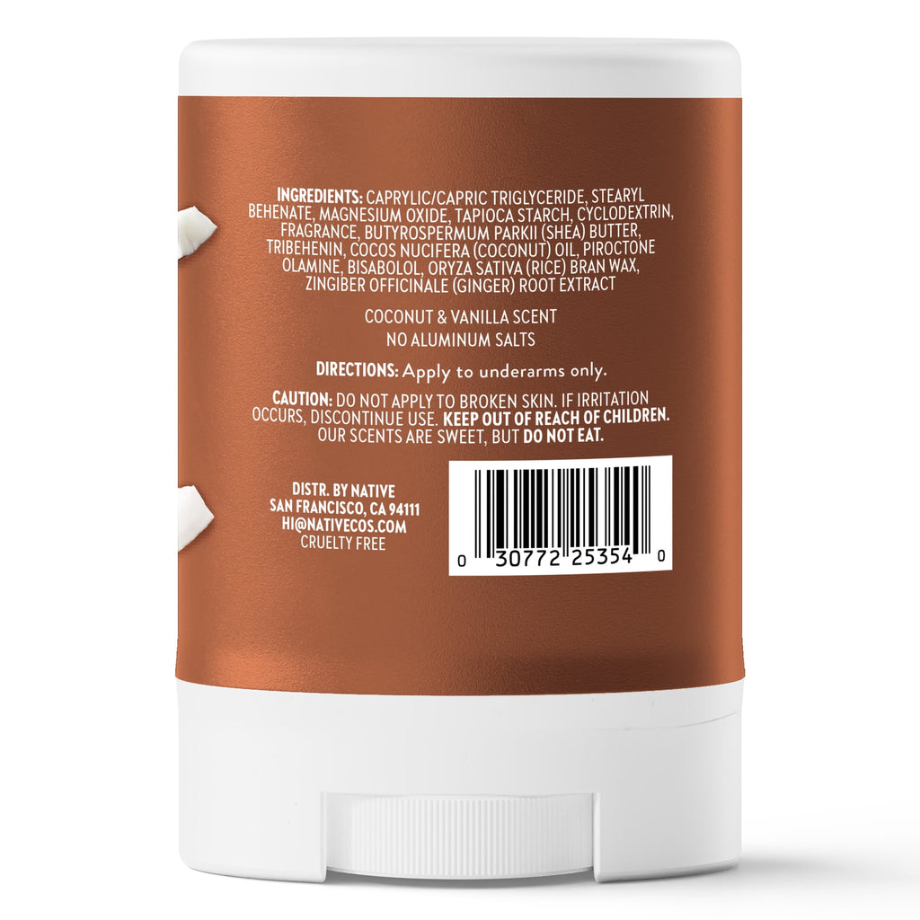 Deodorant Mini, Coconut &amp; Vanilla, 0.5oz