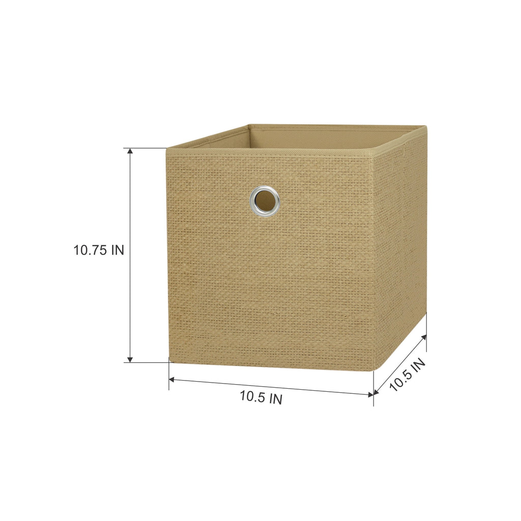 Collapsible Fabric Cube Storage Bin, Rich Black