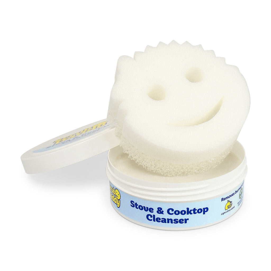 Stovetop &amp; Cooktop Cleanser with Scrub Mommy Non-Scratch Cleaning Sponge