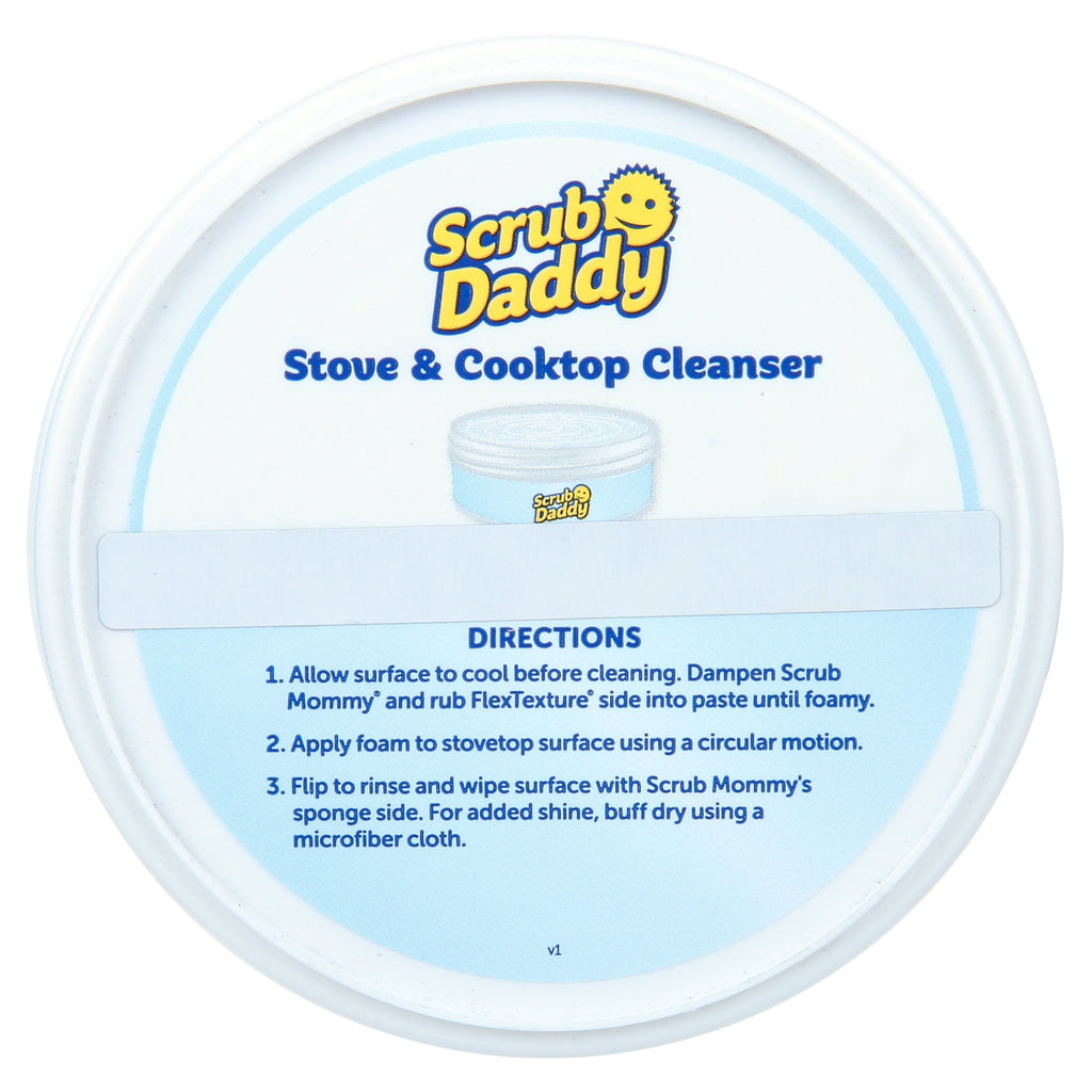 Stovetop &amp; Cooktop Cleanser with Scrub Mommy Non-Scratch Cleaning Sponge