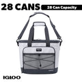 Marine 28 Can Capacity Soft-Sided Tote Cooler, White and Gray