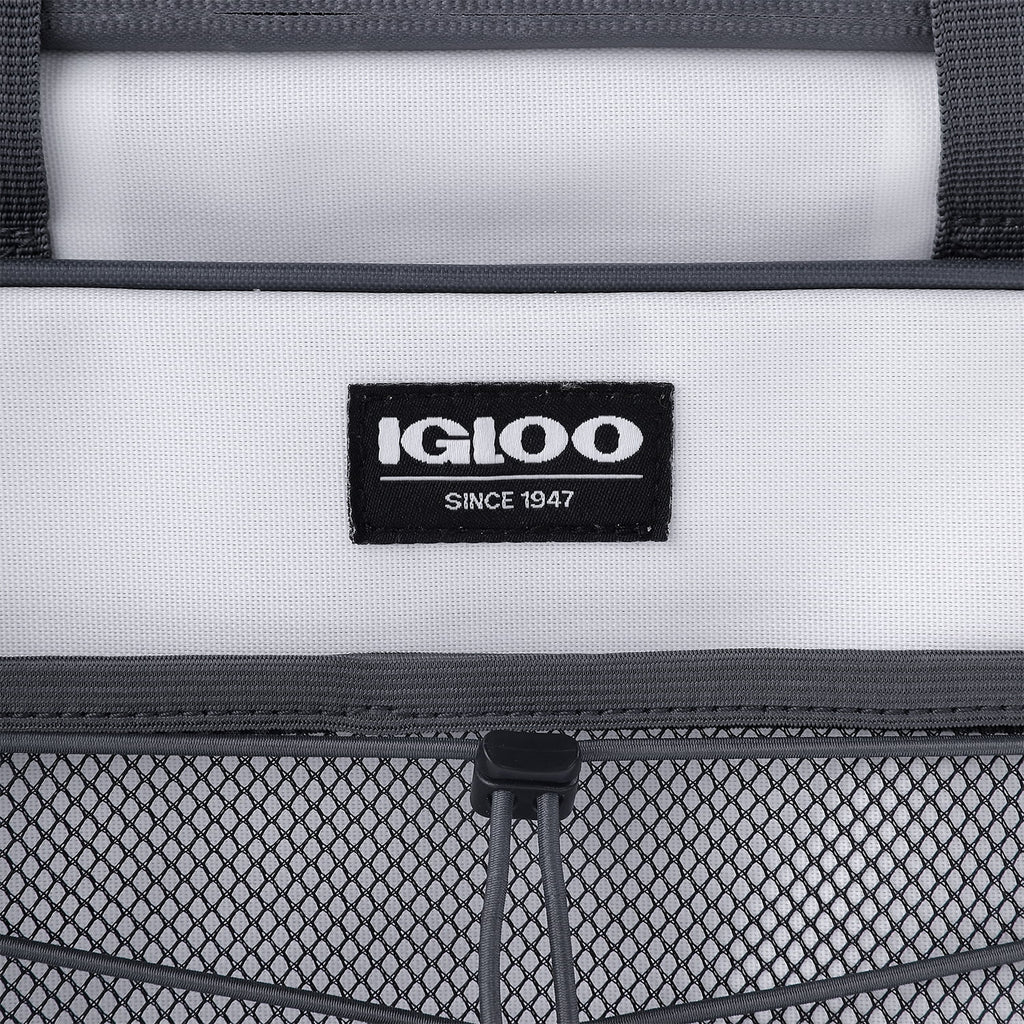 Marine 28 Can Capacity Soft-Sided Tote Cooler, White and Gray