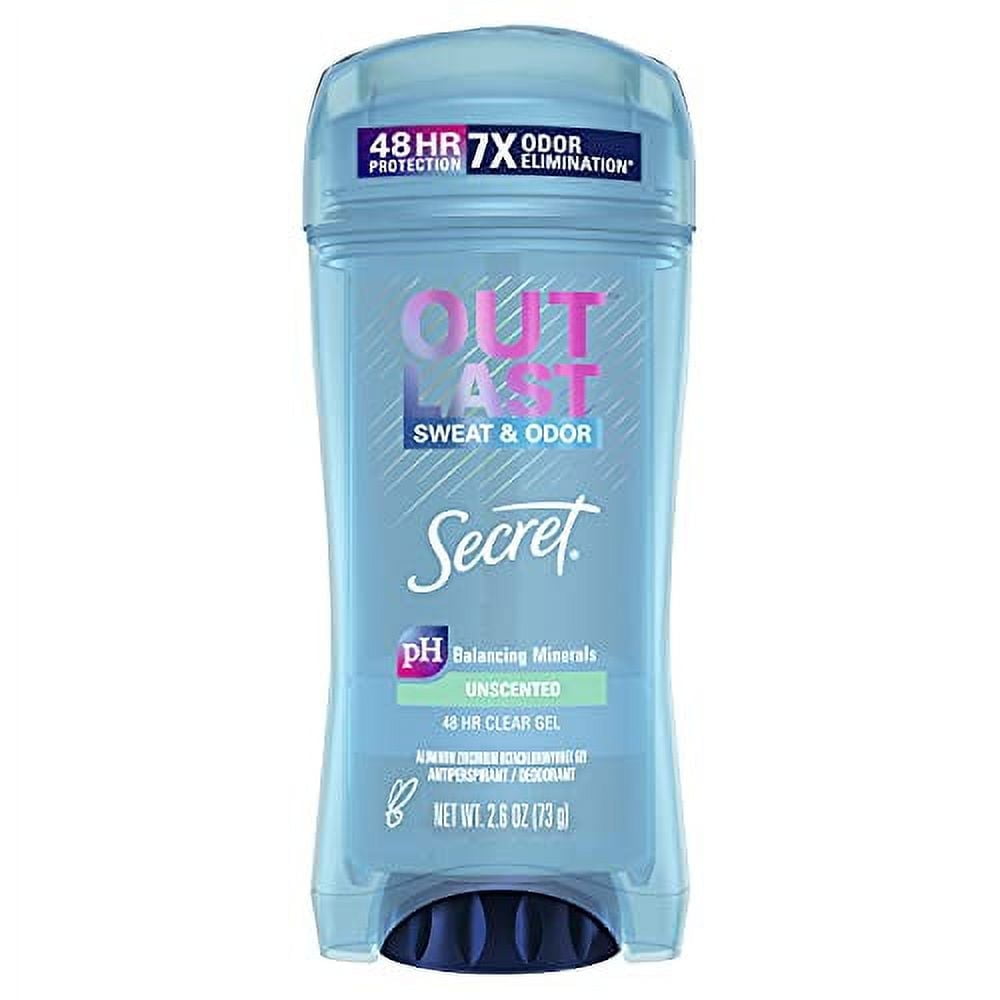 Outlast Clear Gel Antiperspirant Deodorant for Women Unscented 2.6 oz (Packaging May Vary)