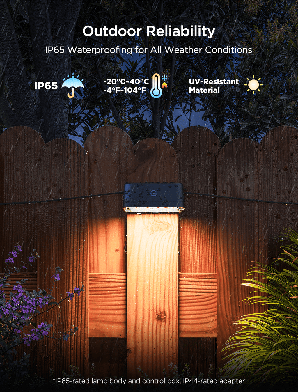 Outdoor Deck Light - LED, 72 Ft Cord, Modern Style - 12 Pack