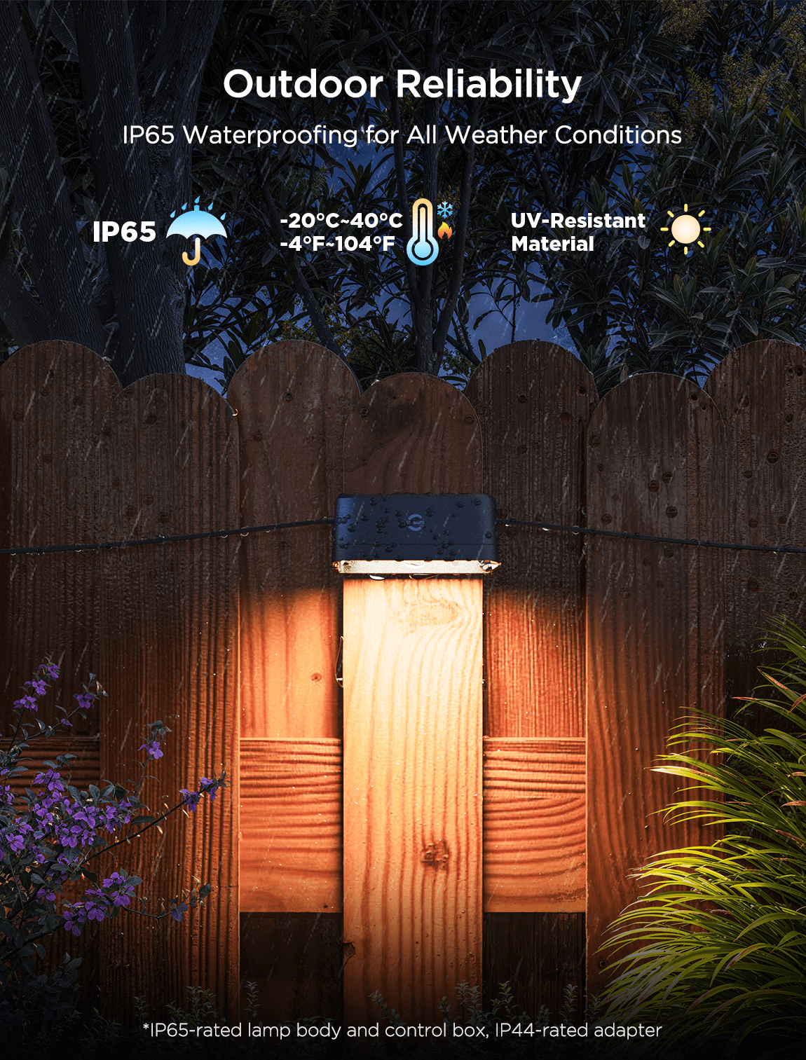 Outdoor Deck Light - LED, 72 Ft Cord, Modern Style - 12 Pack