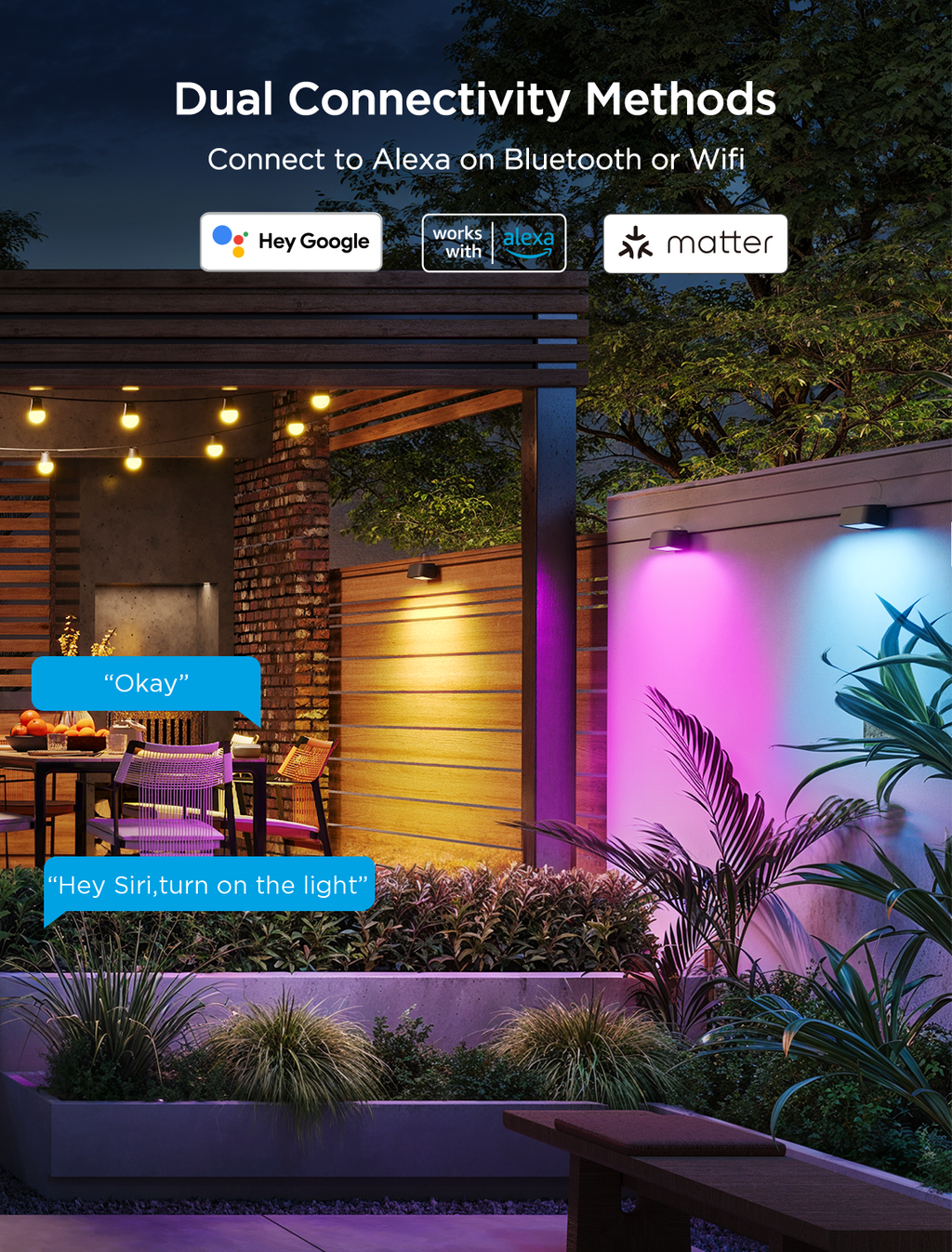 Outdoor Deck Light - LED, 72 Ft Cord, Modern Style - 12 Pack
