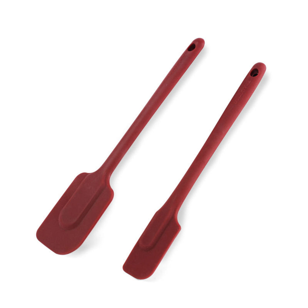10 &amp; 10.5 in Silicone Solid Kitchen Spatula Set Red