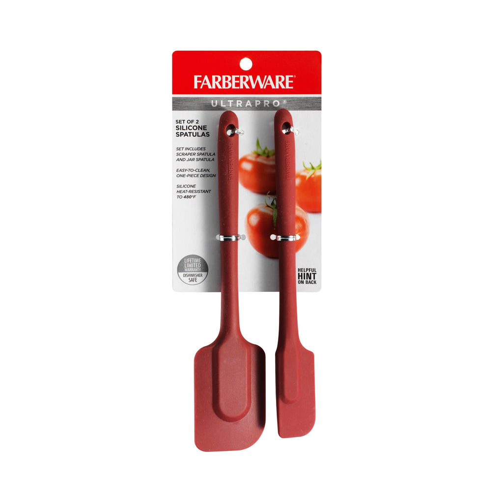 10 &amp; 10.5 in Silicone Solid Kitchen Spatula Set Red