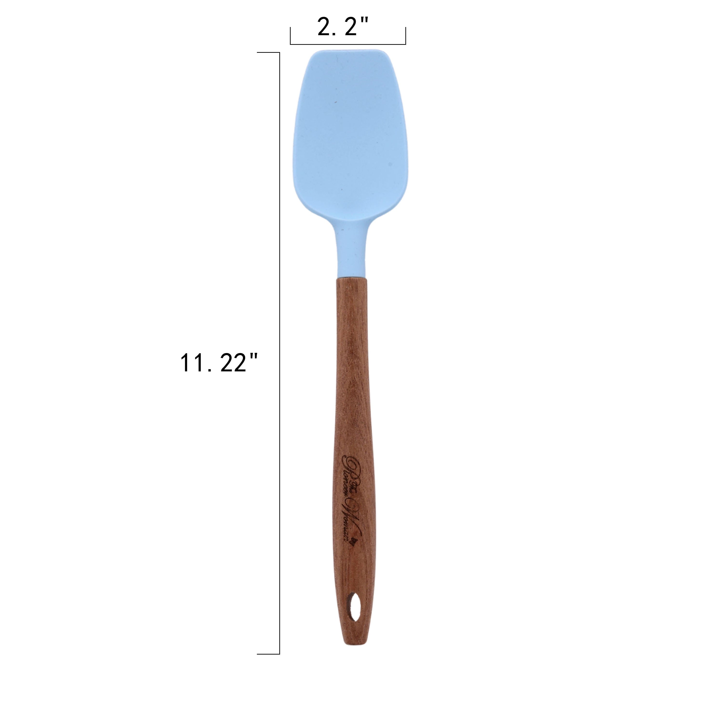 10-Piece Silicone and Acacia Wood Handle Cooking Utensils Set, Blue
