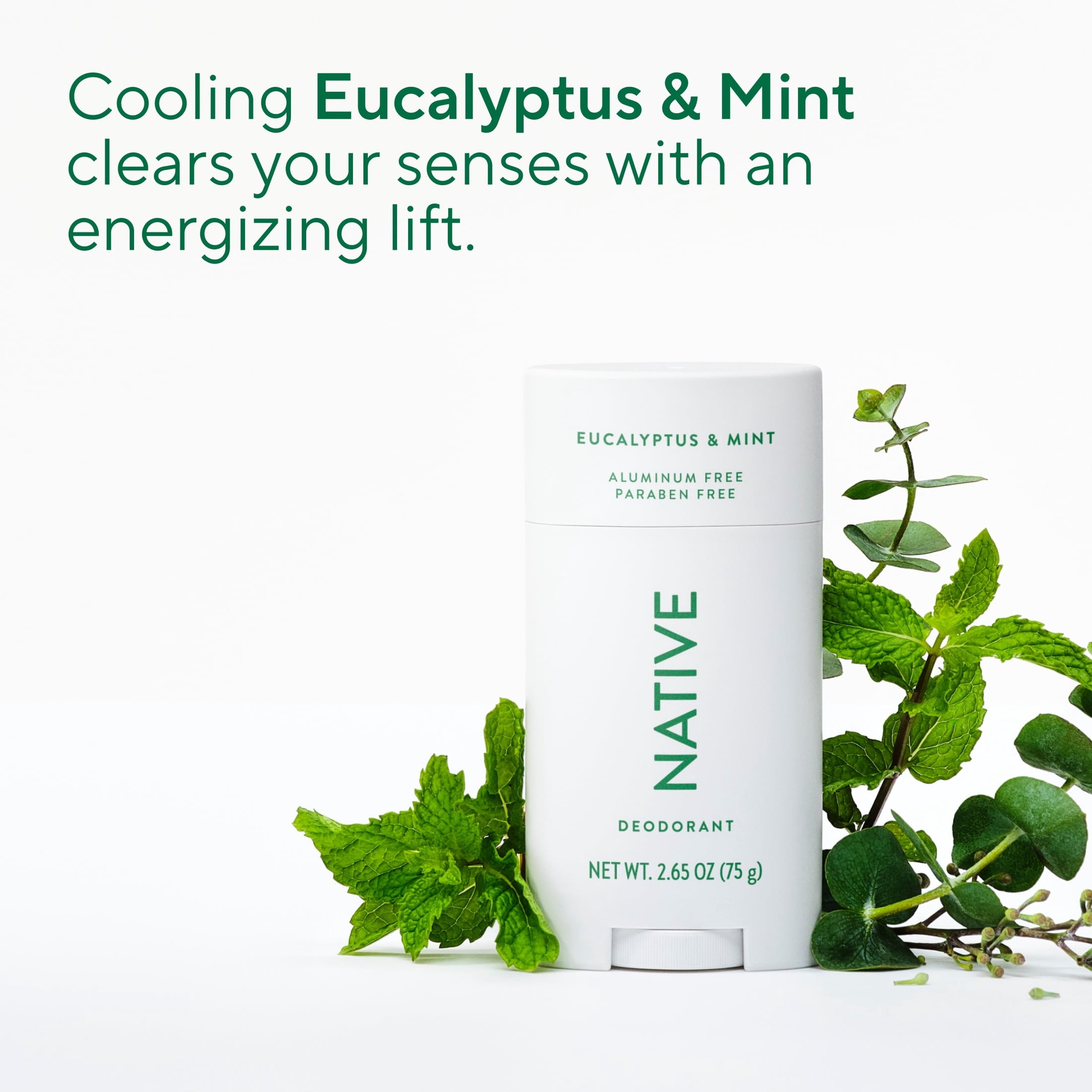 Deodorant, Aluminum Free, Eucalyptus &amp; Mint, for Women and Men, 2.65 oz