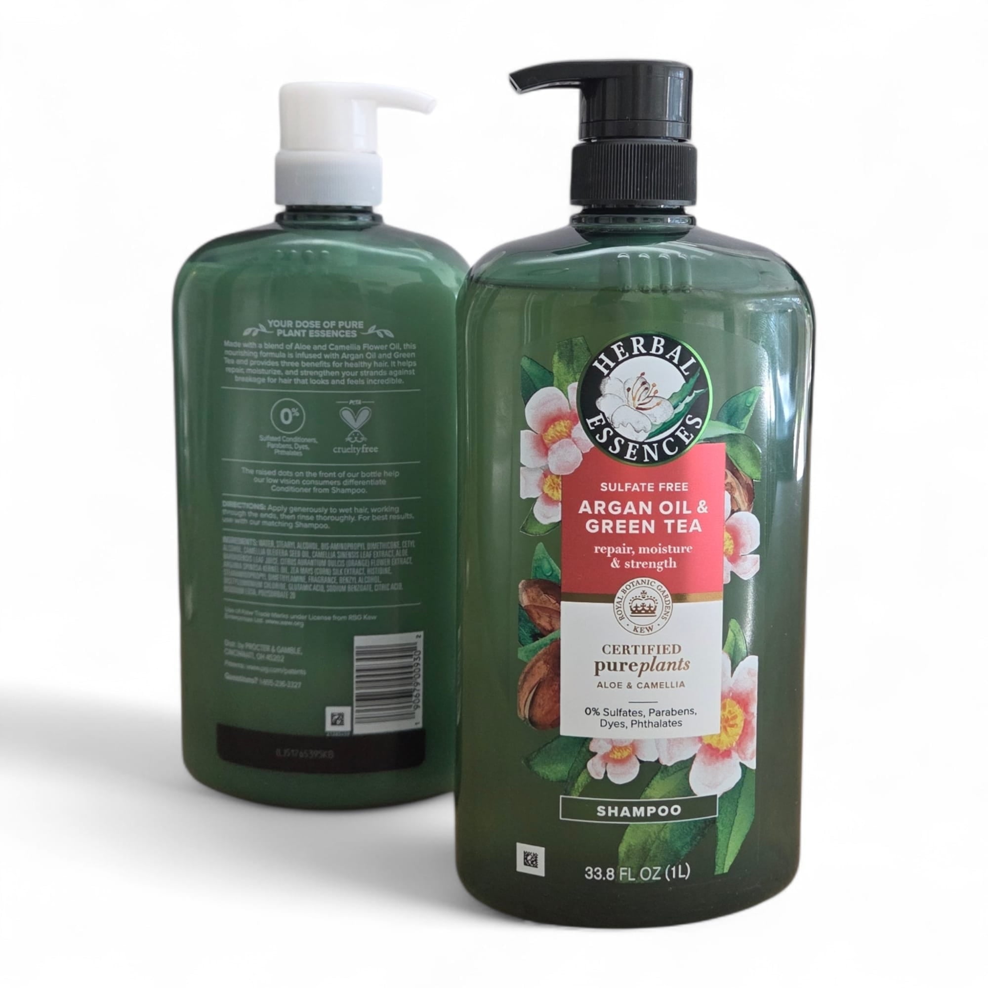 Sulfate Free Argan Oil &amp; Green Tea Shampoo &amp; Conditioner Set, 33.8 fl oz Each