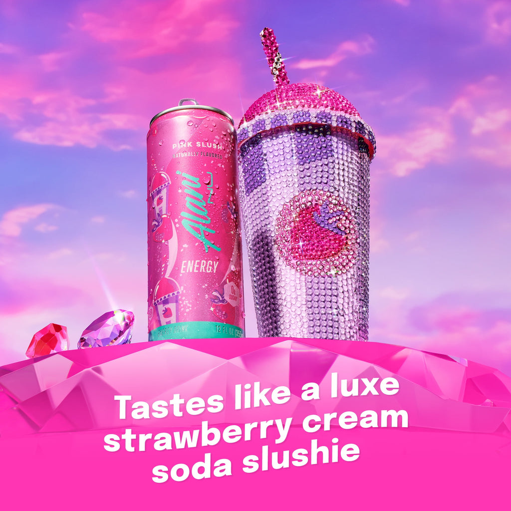 Sugar Free Energy Drink, Pink Slush 12oz Can (6 Pack)