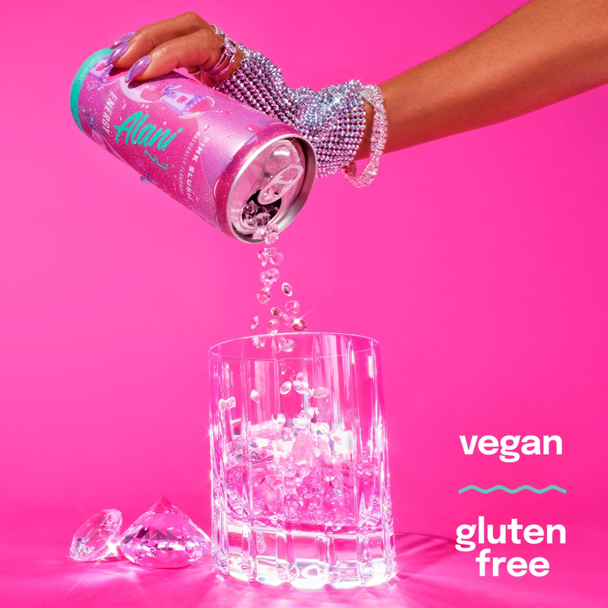 Sugar Free Energy Drink, Pink Slush 12oz Can (6 Pack)