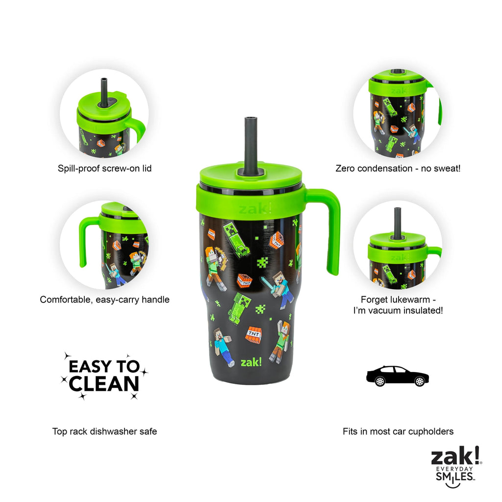 18oz Stitch Kids Straw Handle Tumbler
