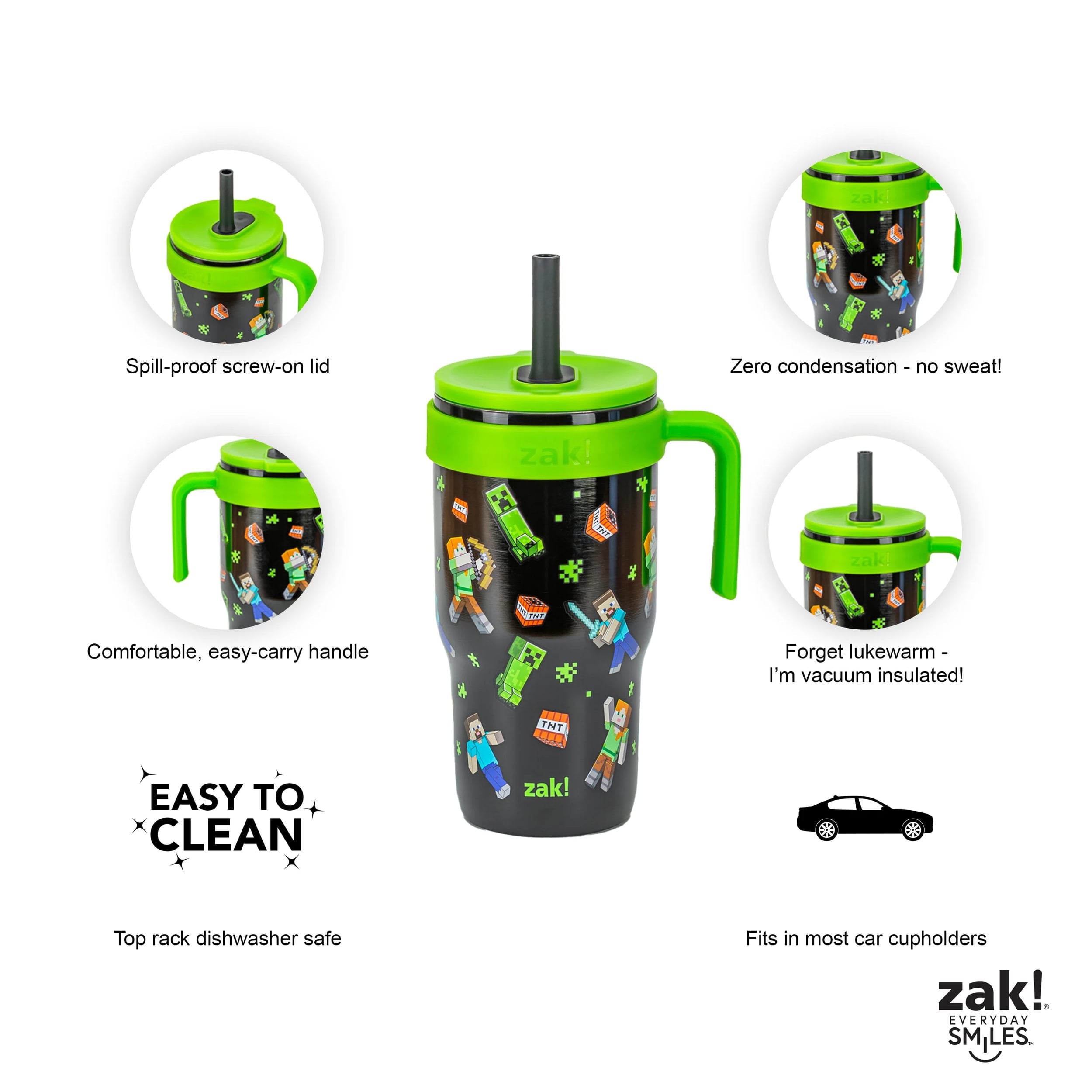 18oz Stitch Kids Straw Handle Tumbler
