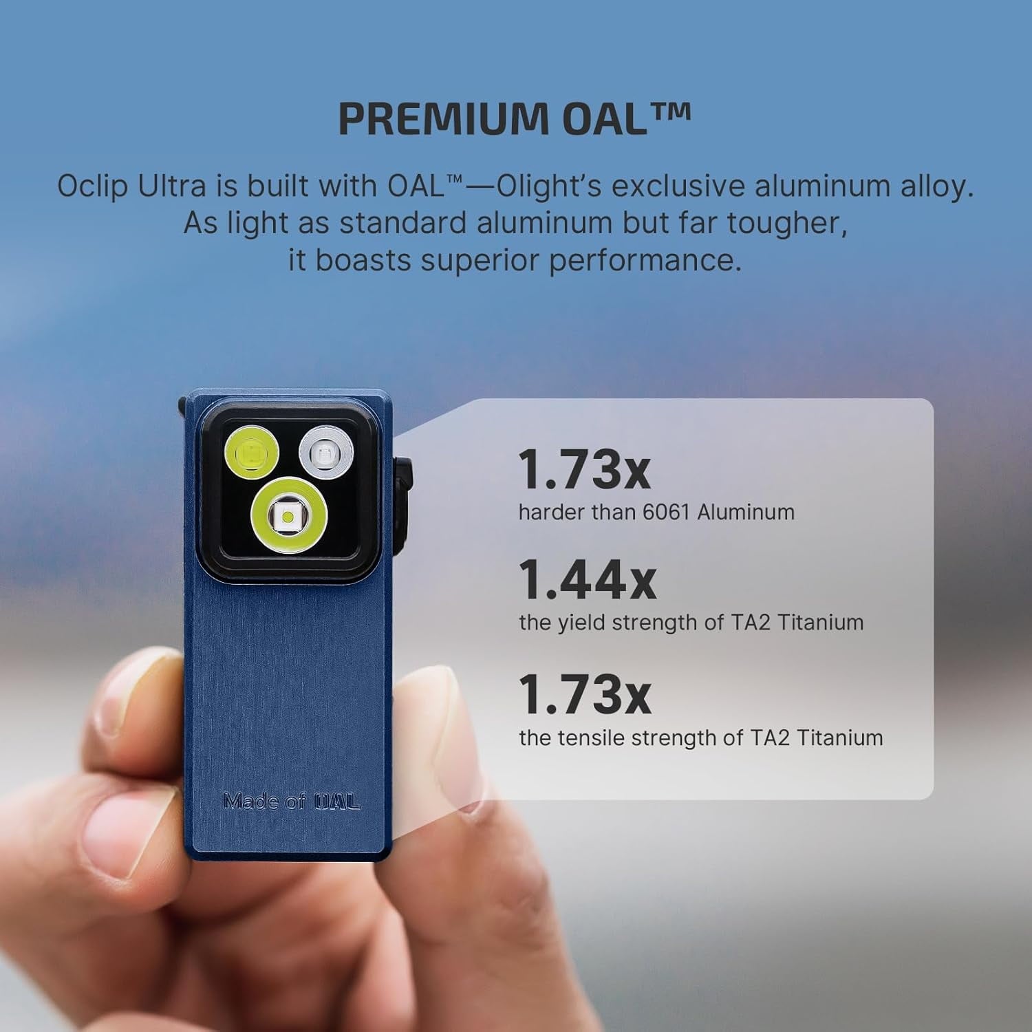 Oclip Ultra EDC Flashlight Clip-on Light, 530 Lumens Rechargeable with Type-C Charging, Combines Floodlight, Spotlight and UV, Triple Magenetic Lights for Inspection and Work (Olive Green)