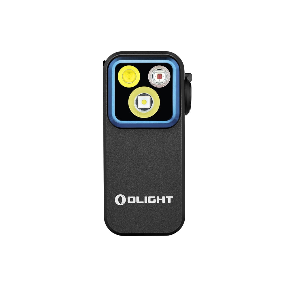 Oclip Pro Black Clip on Flashlight, Floodlight Spotlight/Red Light, 500 Lumens