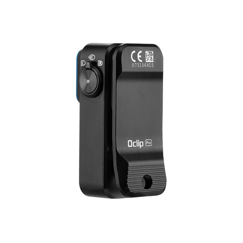 Oclip Pro Black Clip on Flashlight, Floodlight Spotlight/Red Light, 500 Lumens