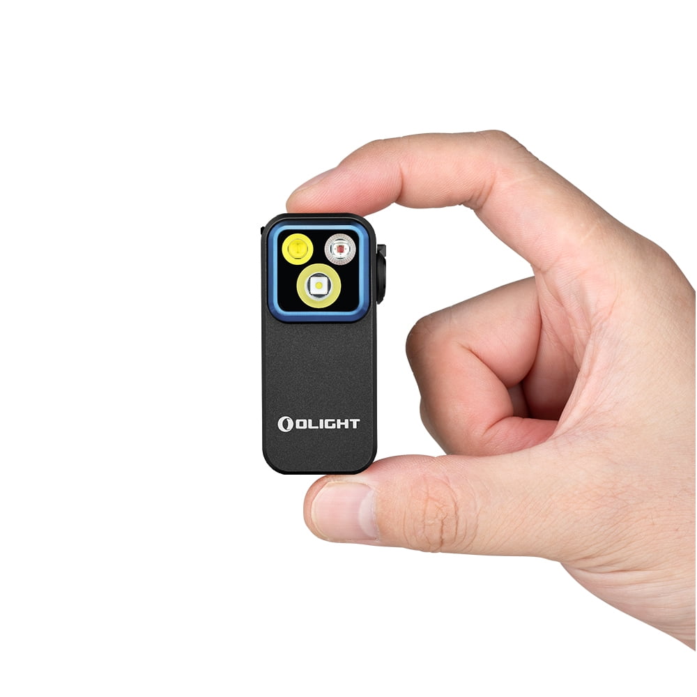 Oclip Pro Black Clip on Flashlight, Floodlight Spotlight/Red Light, 500 Lumens