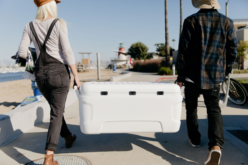120 qt. 5-Day Marine Ice Chest Cooler, White