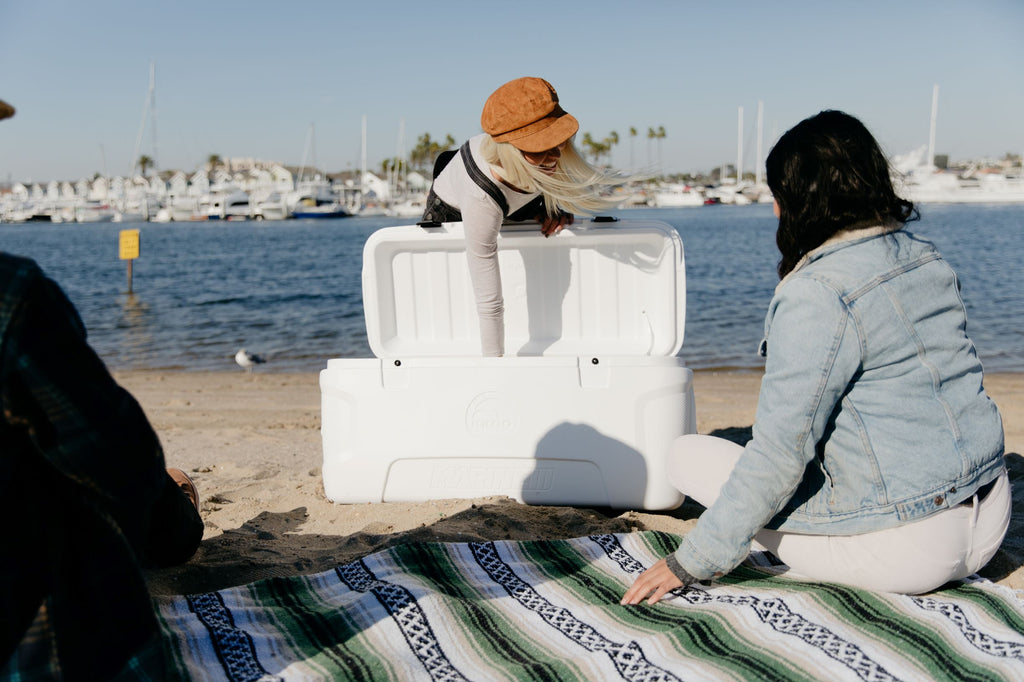 120 qt. 5-Day Marine Ice Chest Cooler, White