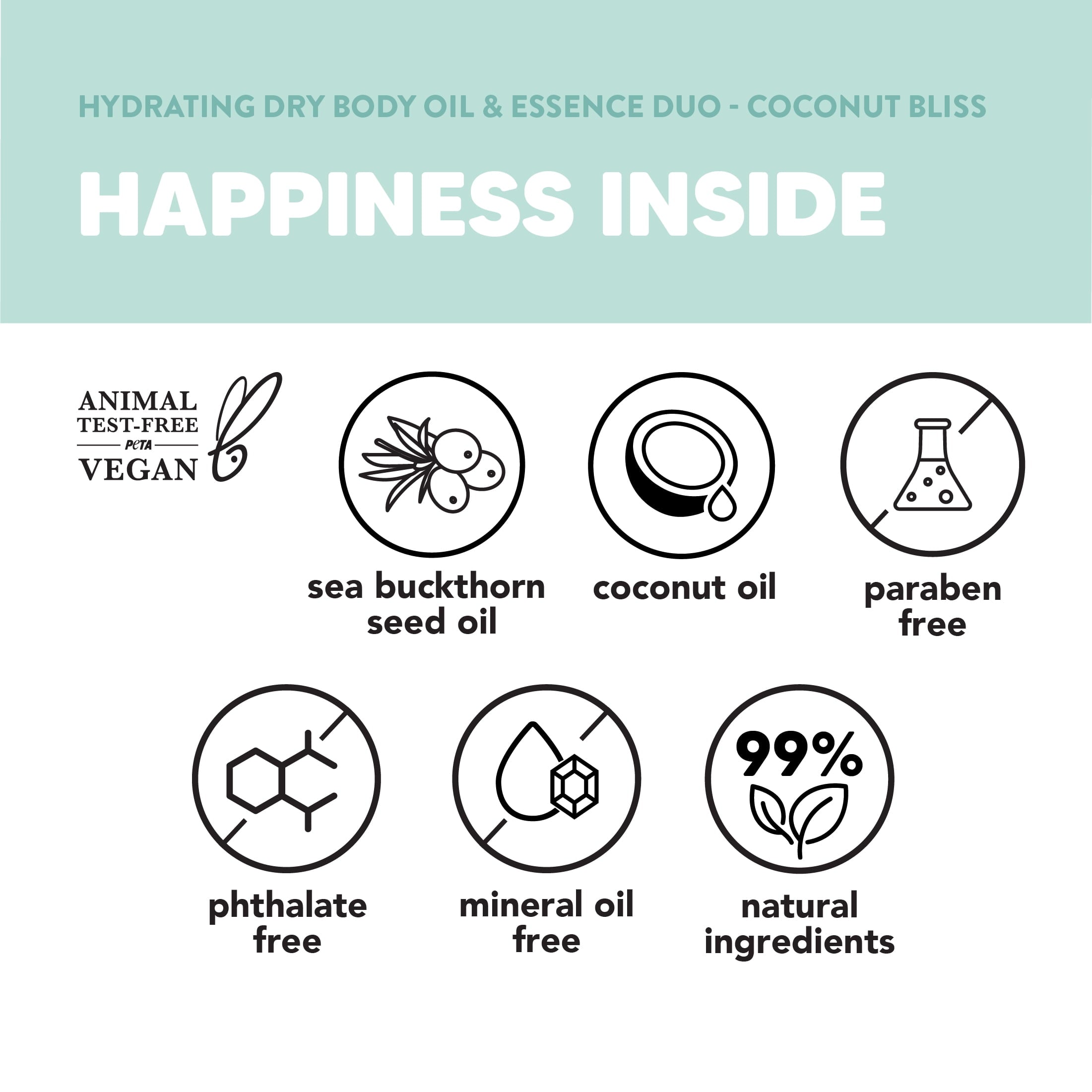 Professional Hydrating Dry Body Oil &amp; Essence Duo, Coconut Bliss, 3.7 fl oz