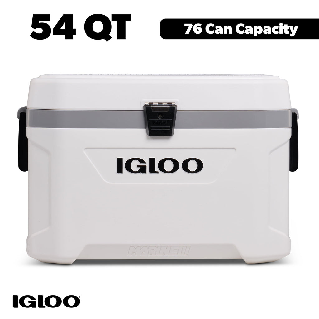 54 QT Marine Ultra Ice Chest Cooler, White