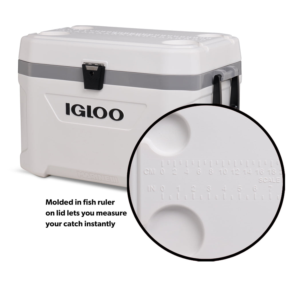 54 QT Marine Ultra Ice Chest Cooler, White
