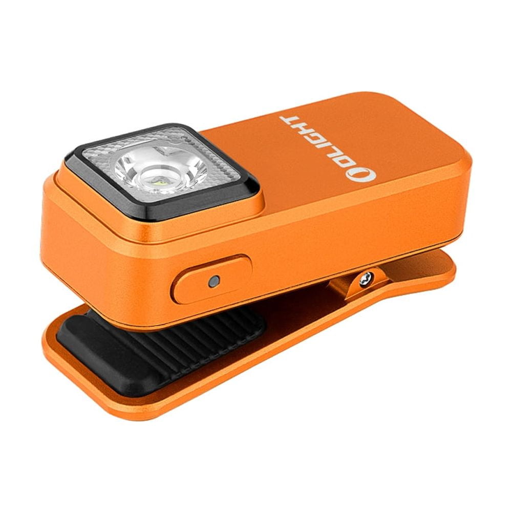 Oclip Rechargeable EDC Flashlight 300 Lumens Dual Sources Compact Pocket Clip Light, Convenient USB C Charging, Magnetic Flash Lights for Working, Cycling, Emergency, Signaling Tool(Orange)