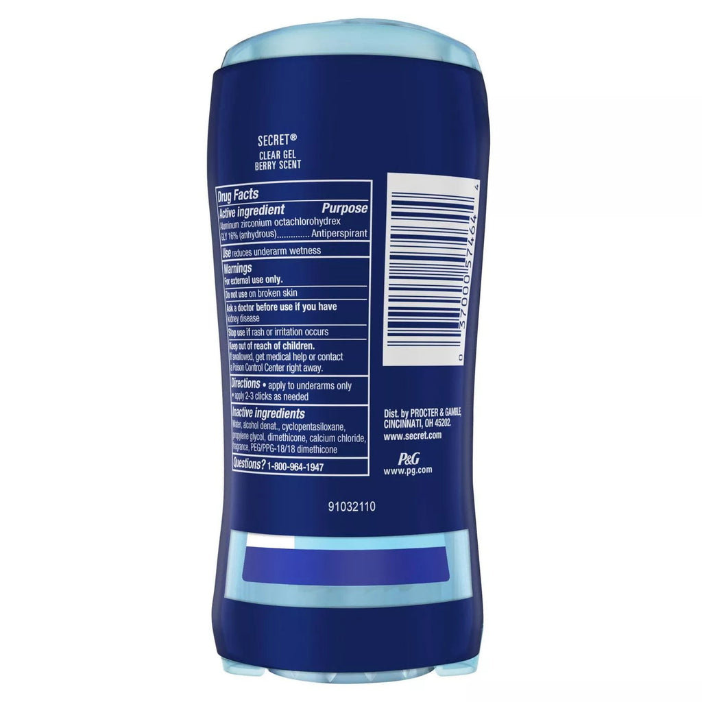 Clear Gel Antiperspirant Deodorant Boho Berry Scent, 2.6 oz, 2-Pack