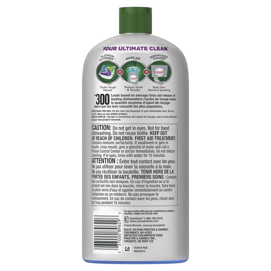 Platinum Power Dry Dishwasher Rinse Aid, 30.5 fl oz