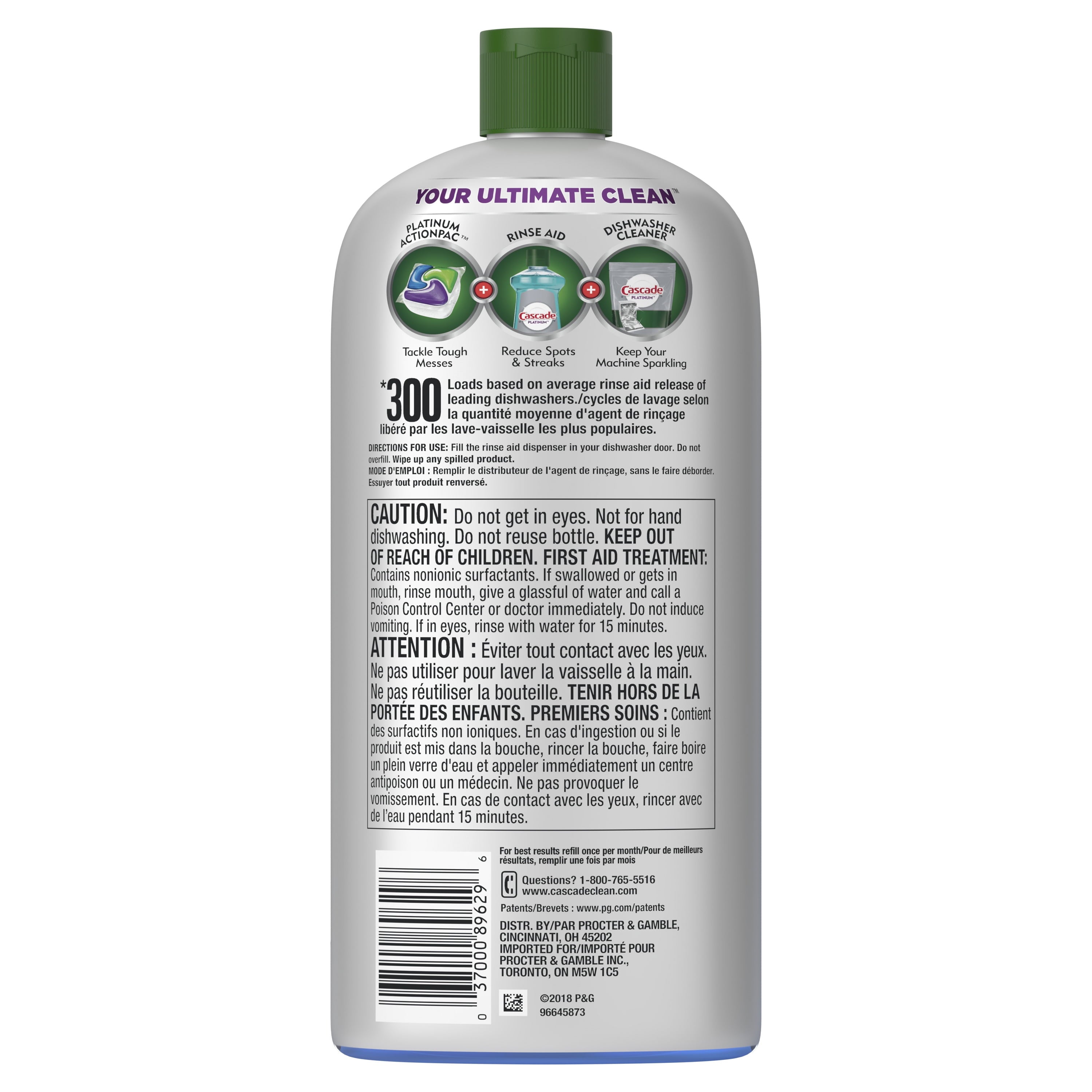 Platinum Power Dry Dishwasher Rinse Aid, 30.5 fl oz