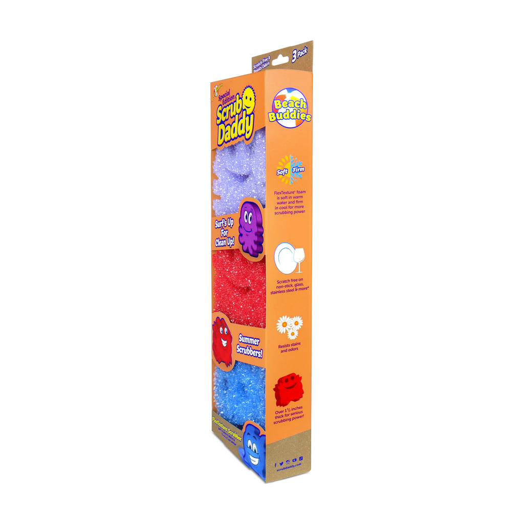 Summer Shapes Non-Scratch Cleaning Sponges, 3 Count