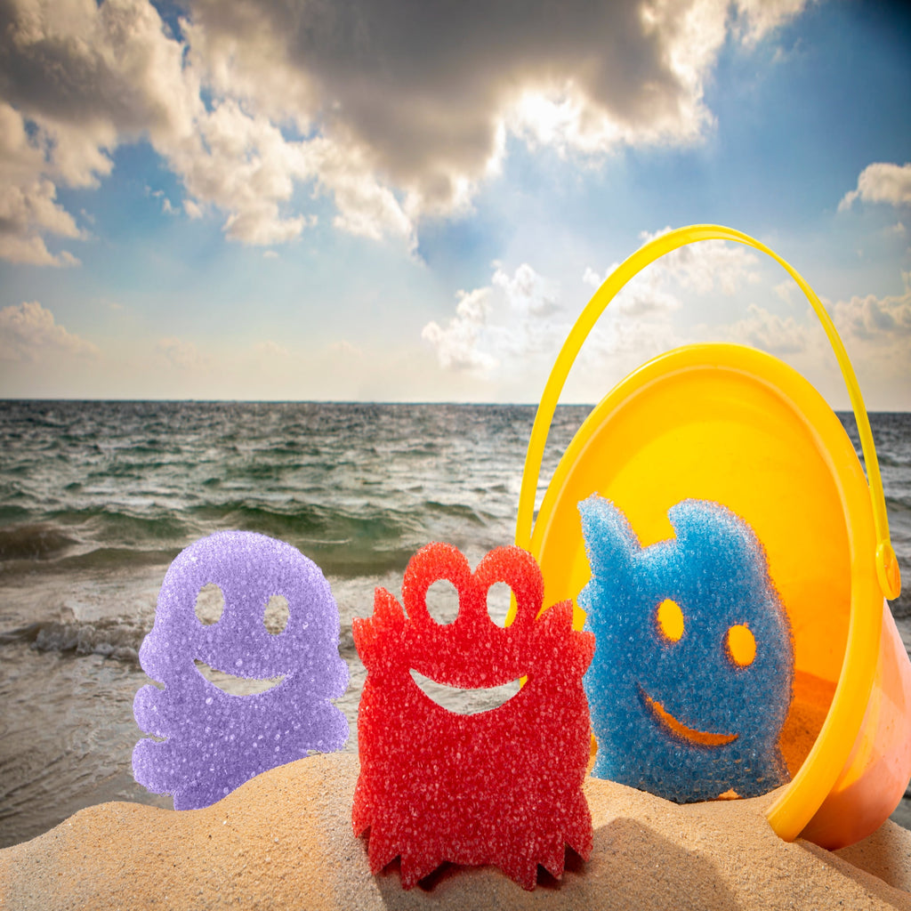 Summer Shapes Non-Scratch Cleaning Sponges, 3 Count