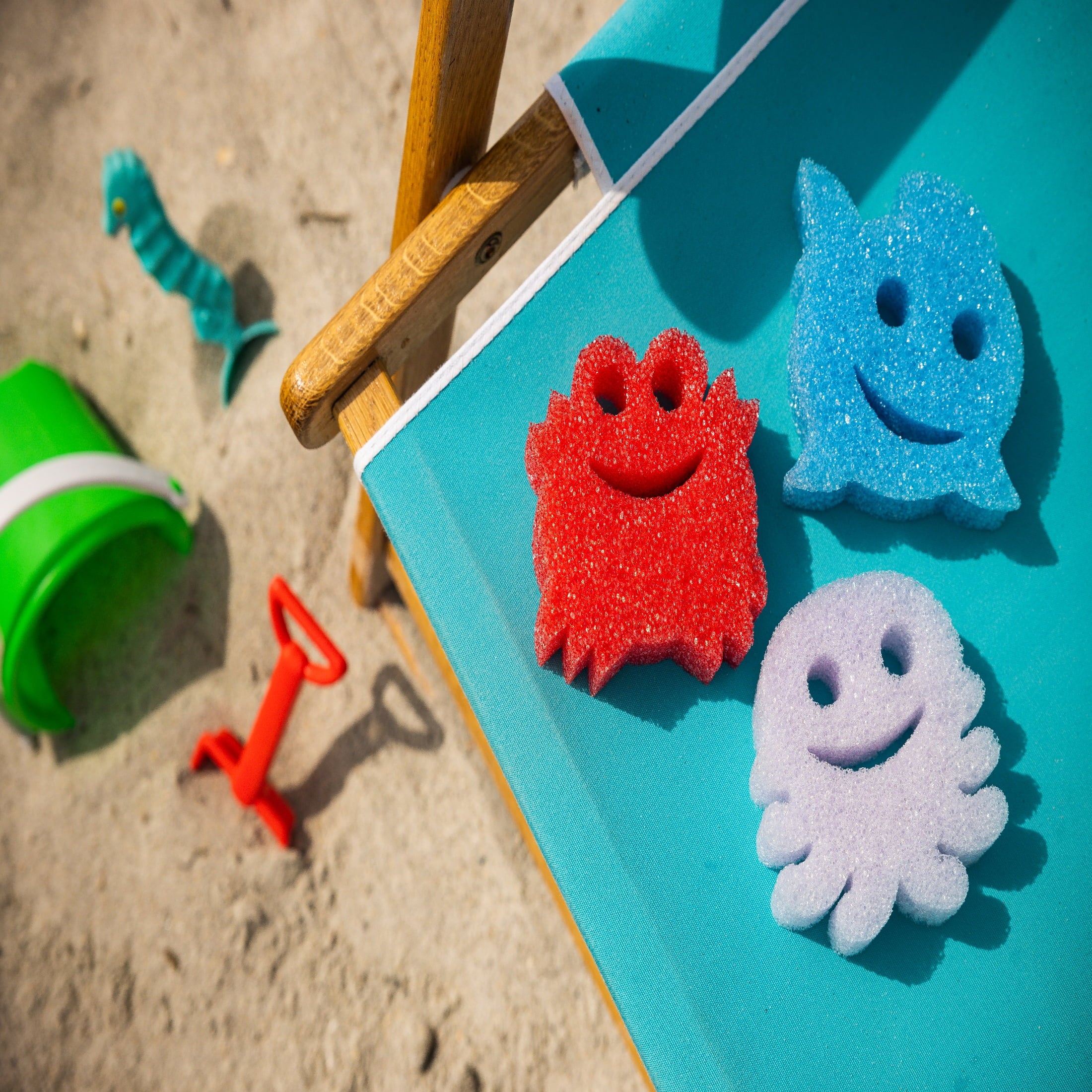Summer Shapes Non-Scratch Cleaning Sponges, 3 Count