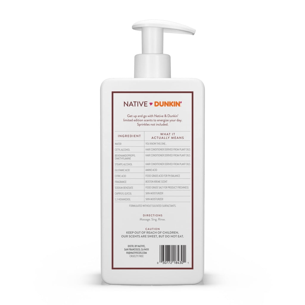 Sulfate Free Conditioner, Dunkin' Boston Kreme, Moisturizing, 16.5 oz