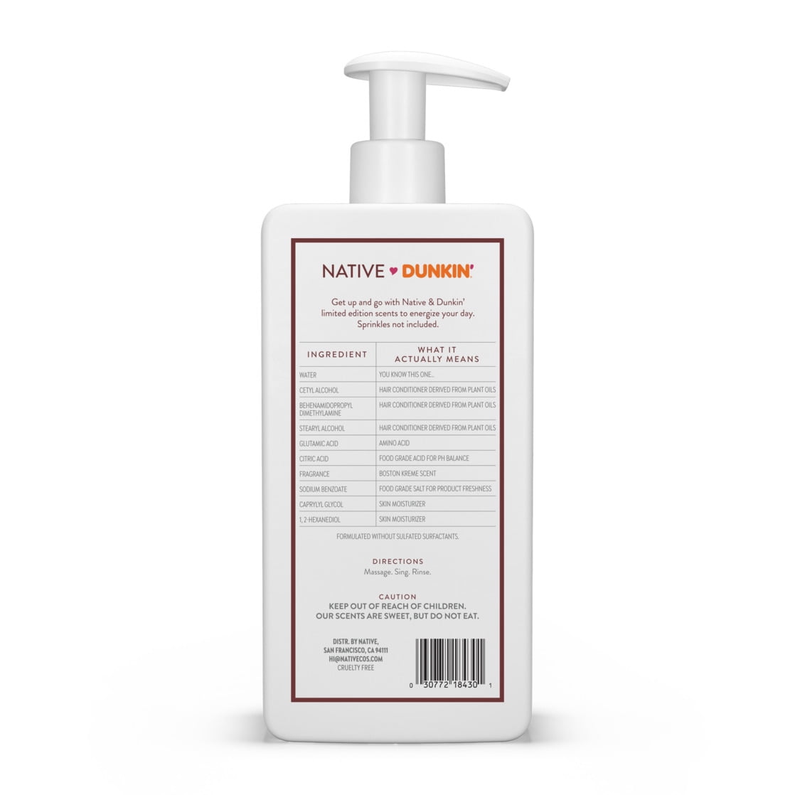 Sulfate Free Conditioner, Dunkin' Boston Kreme, Moisturizing, 16.5 oz