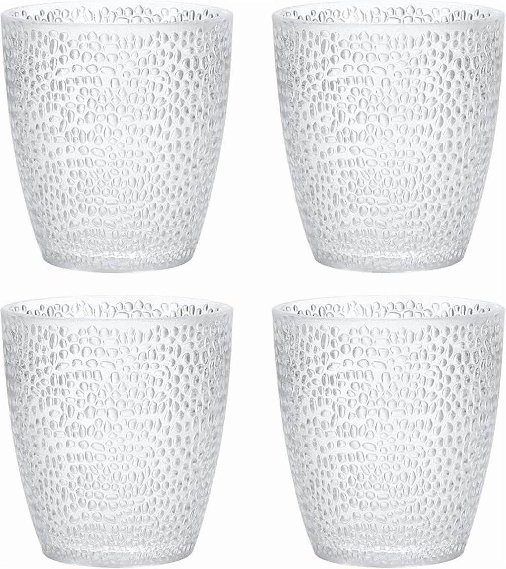 7oz Acrylic Drinking Glasses, 4Pcs Tumblers Drinkware Unbreakable Water Glasses Cups &amp; for Home Outdoors Restaurant, Emerald