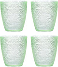 7oz Acrylic Drinking Glasses, 4Pcs Tumblers Drinkware Unbreakable Water Glasses Cups &amp; for Home Outdoors Restaurant, Emerald