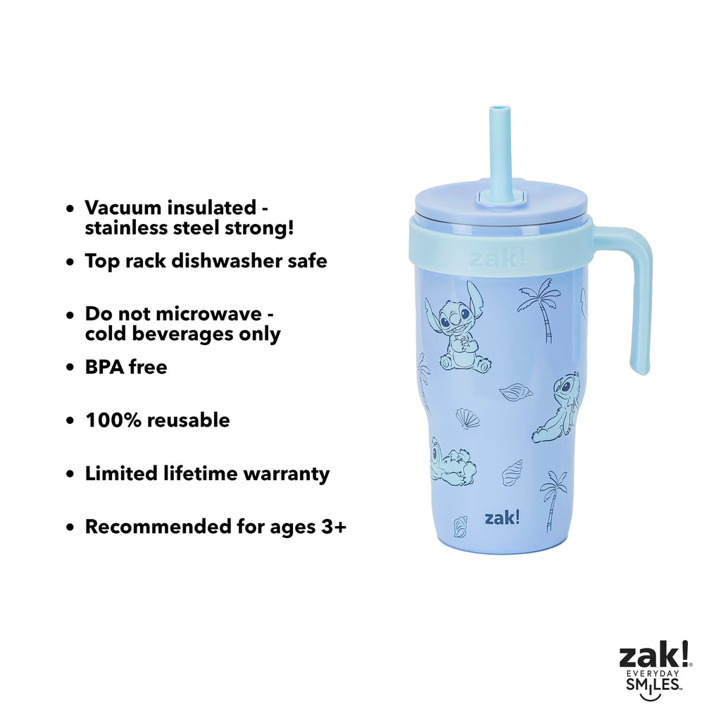 18oz Stitch Kids Straw Handle Tumbler