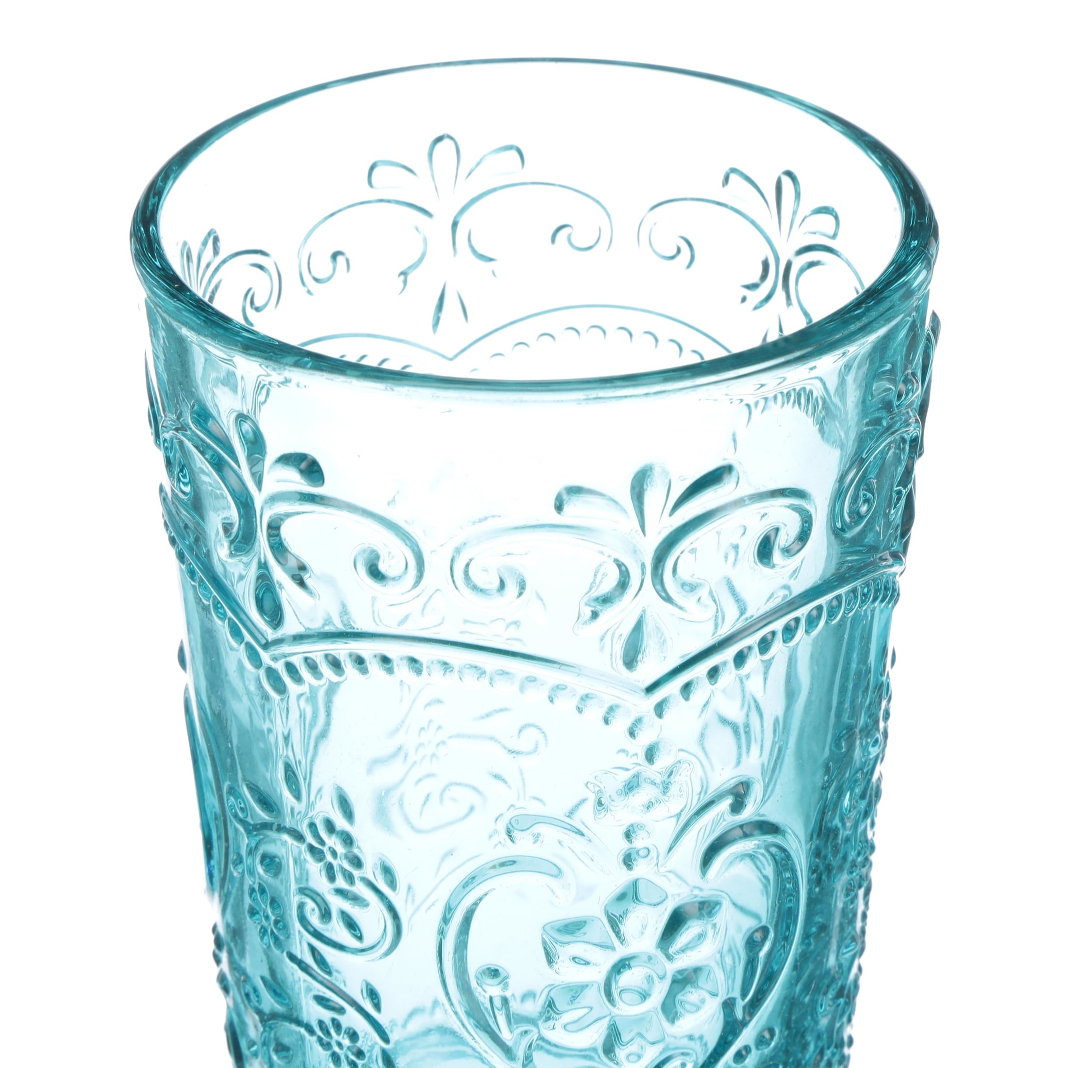 Amelia Pink 15.22-Ounce Glass Tumblers, Set of 4
