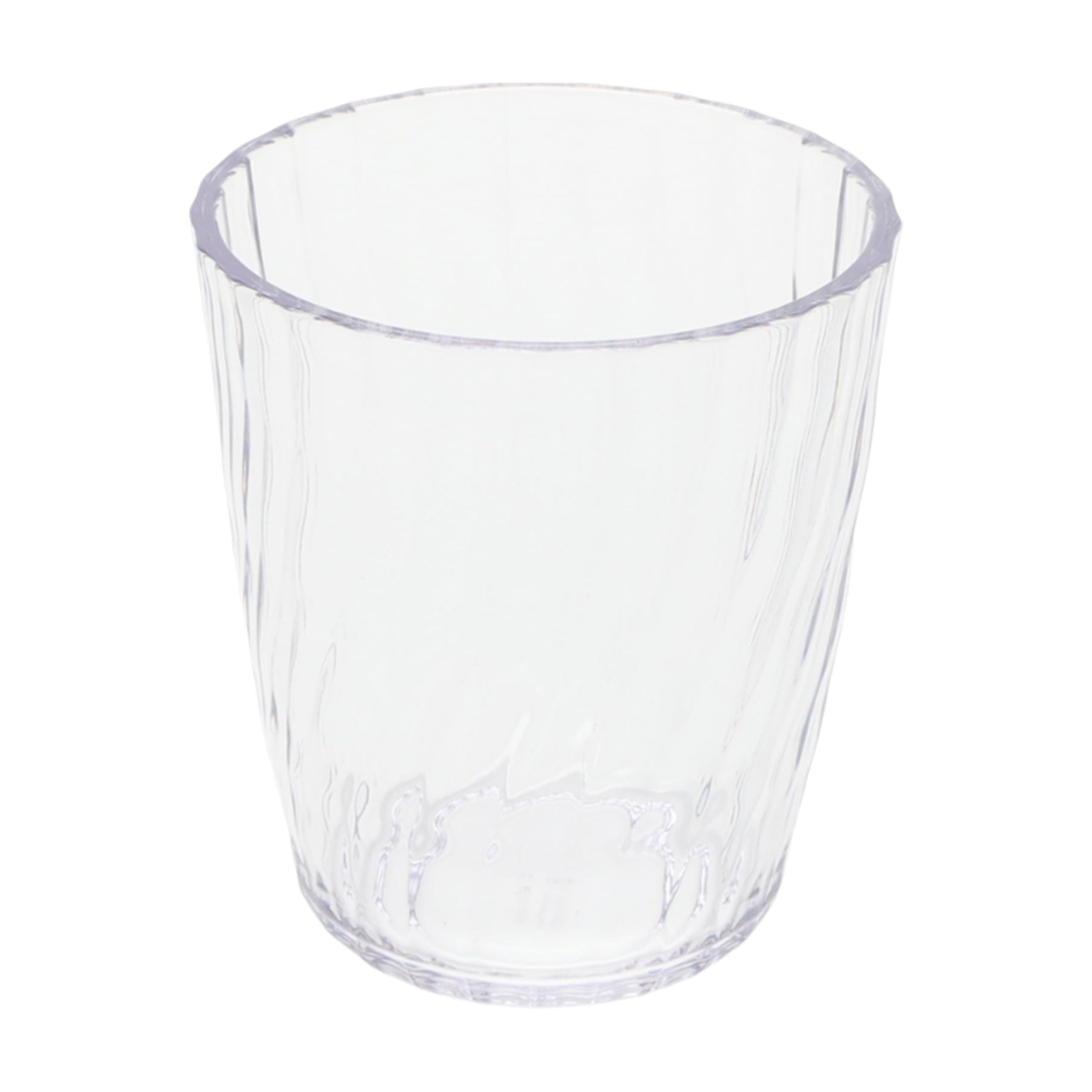14-Ounce Acrylic Short Embossed Swirl Tumbler, Clear